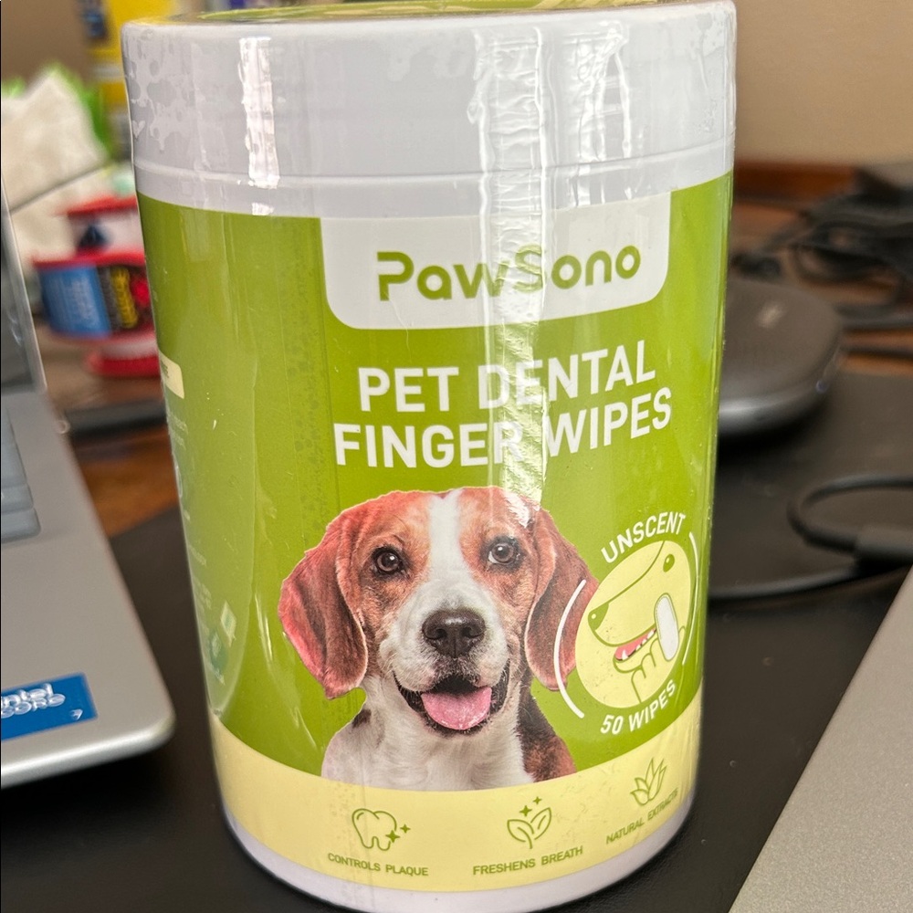 Pet Dental Finger Wipes - Green